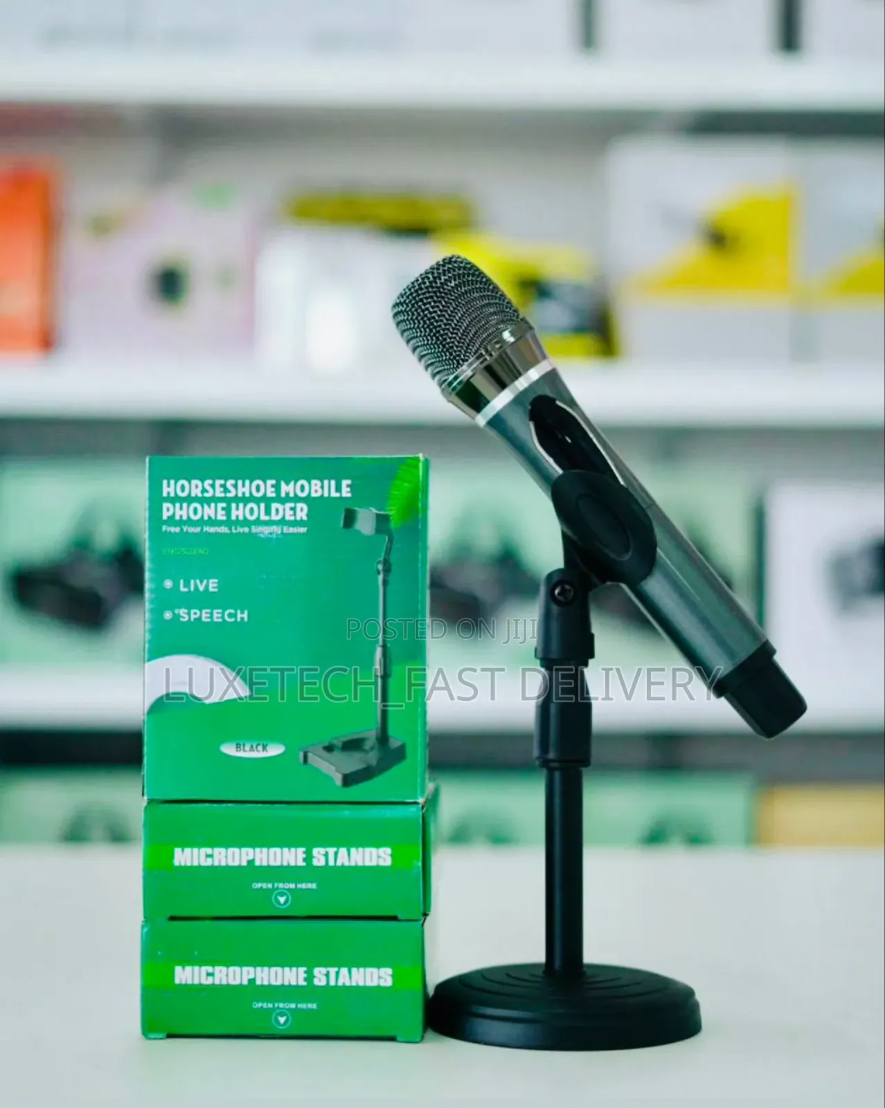 Mobile Phone Holder for Live Streaming and Recording Speech