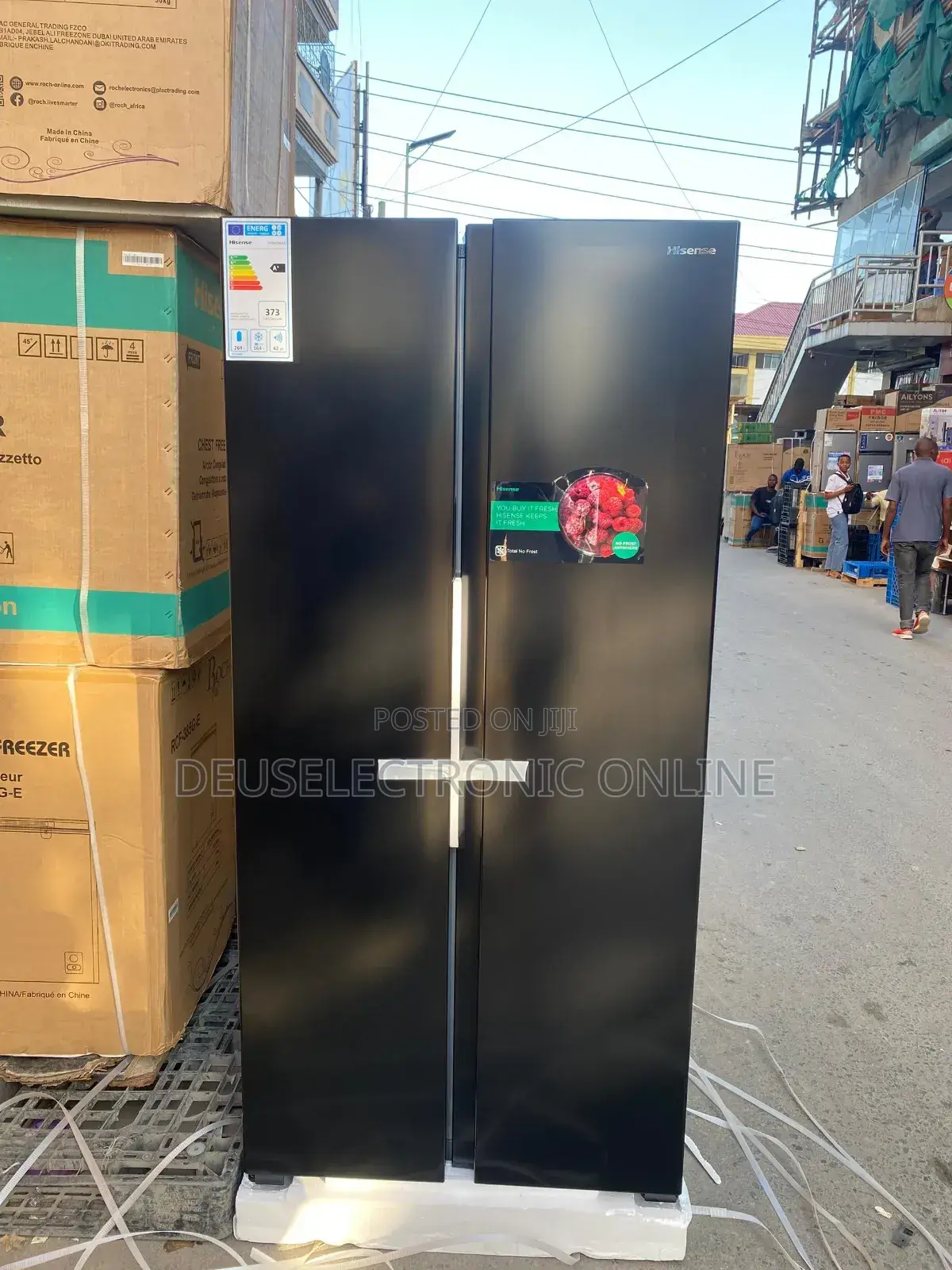 *Hisense Side by Side Refrigerator 428l Rs3n428nab