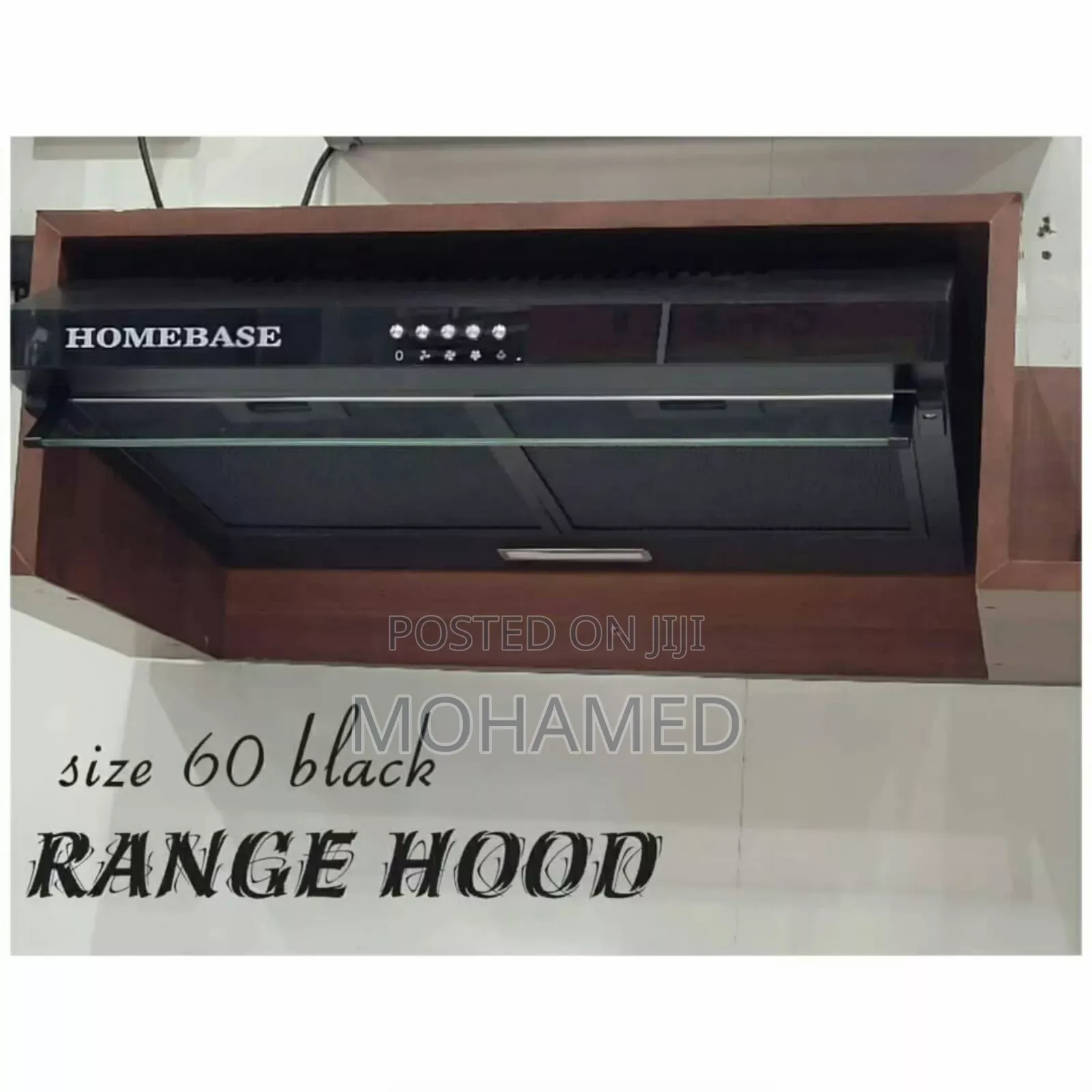 Homebase Range Hood Size 60 Black