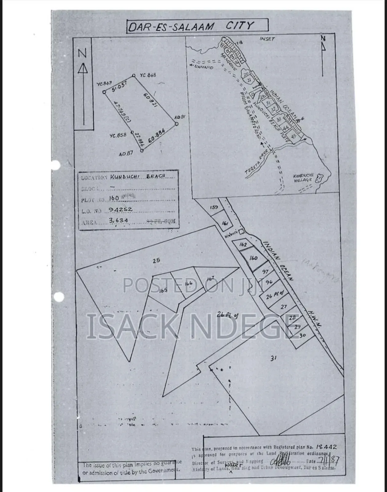 Beach Plot for Sale in Bahari Beach