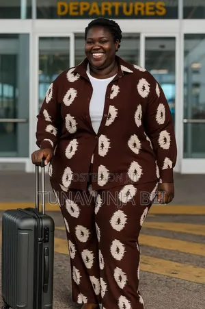 Plus Sizee Linen Suit / Two Pic