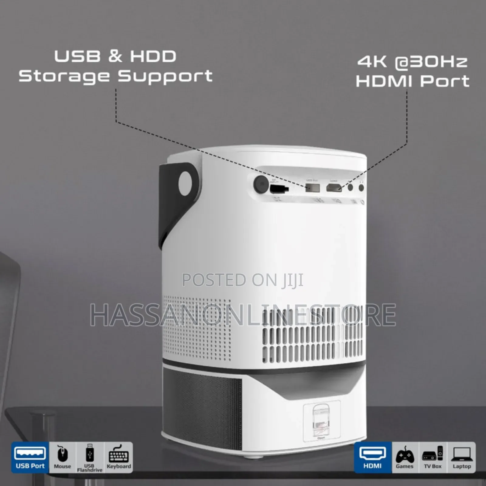 Promate Beamer-A250 Ultra Hd Wireless LCD Projector