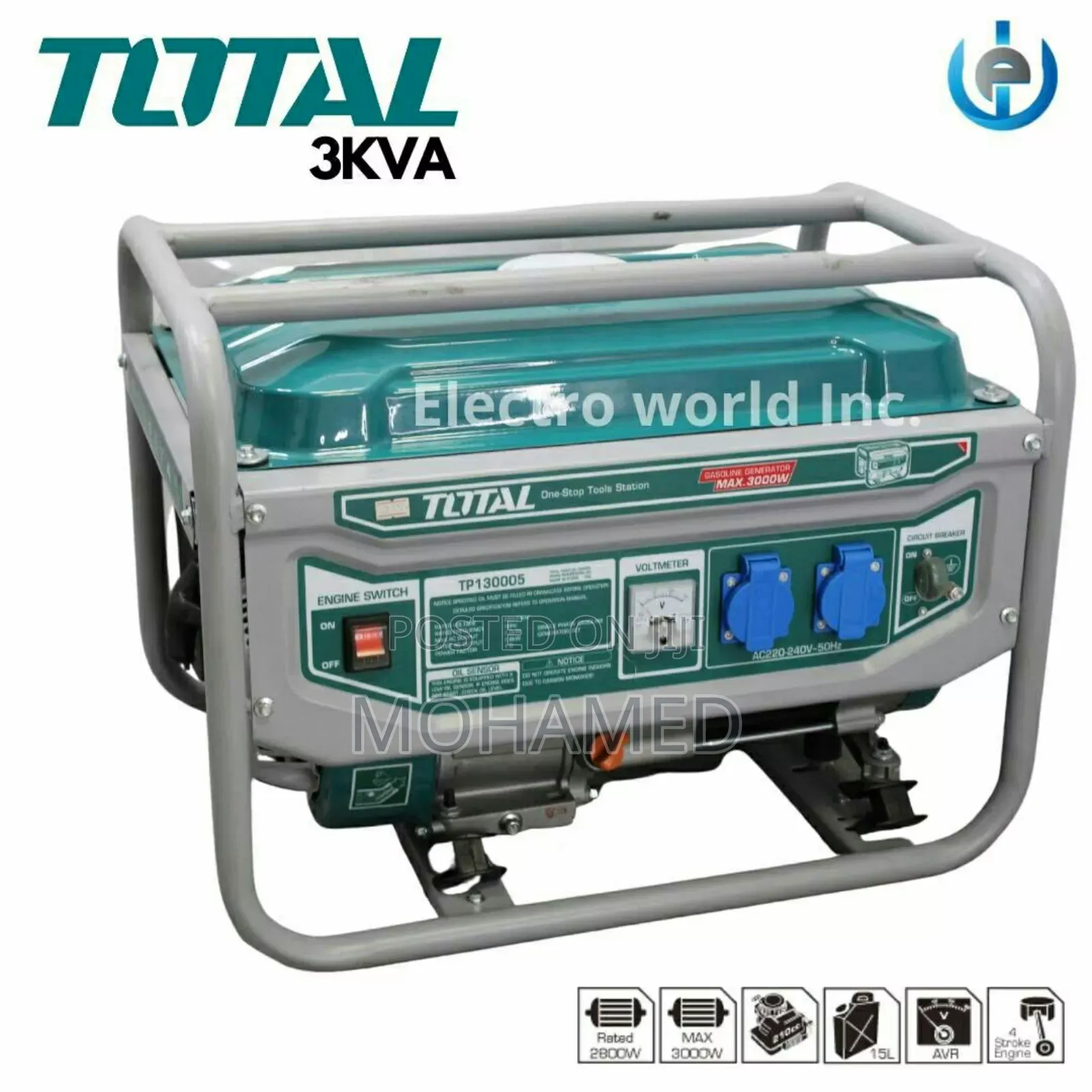 Total Brand Generator 3kva