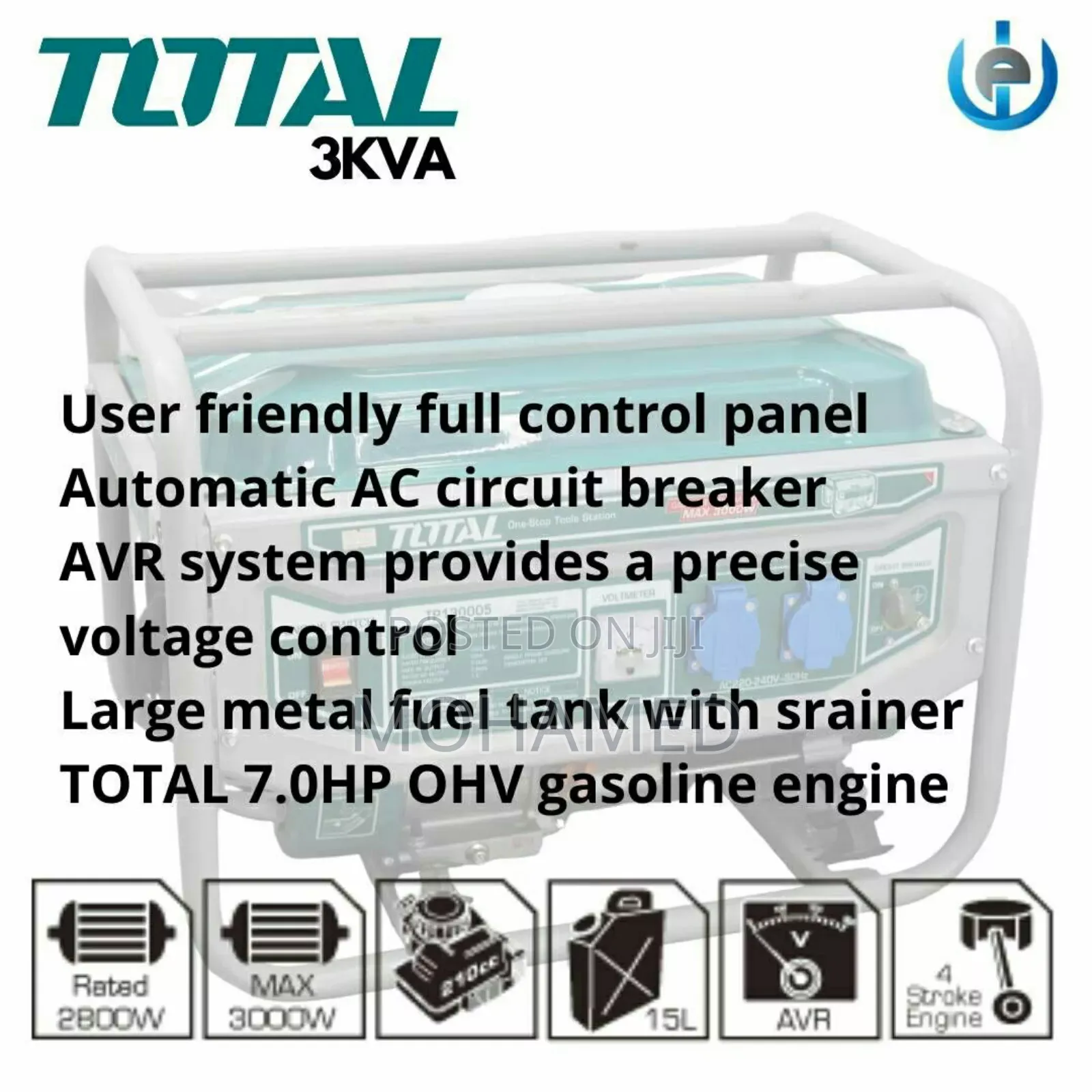 Total Brand Generator 3kva