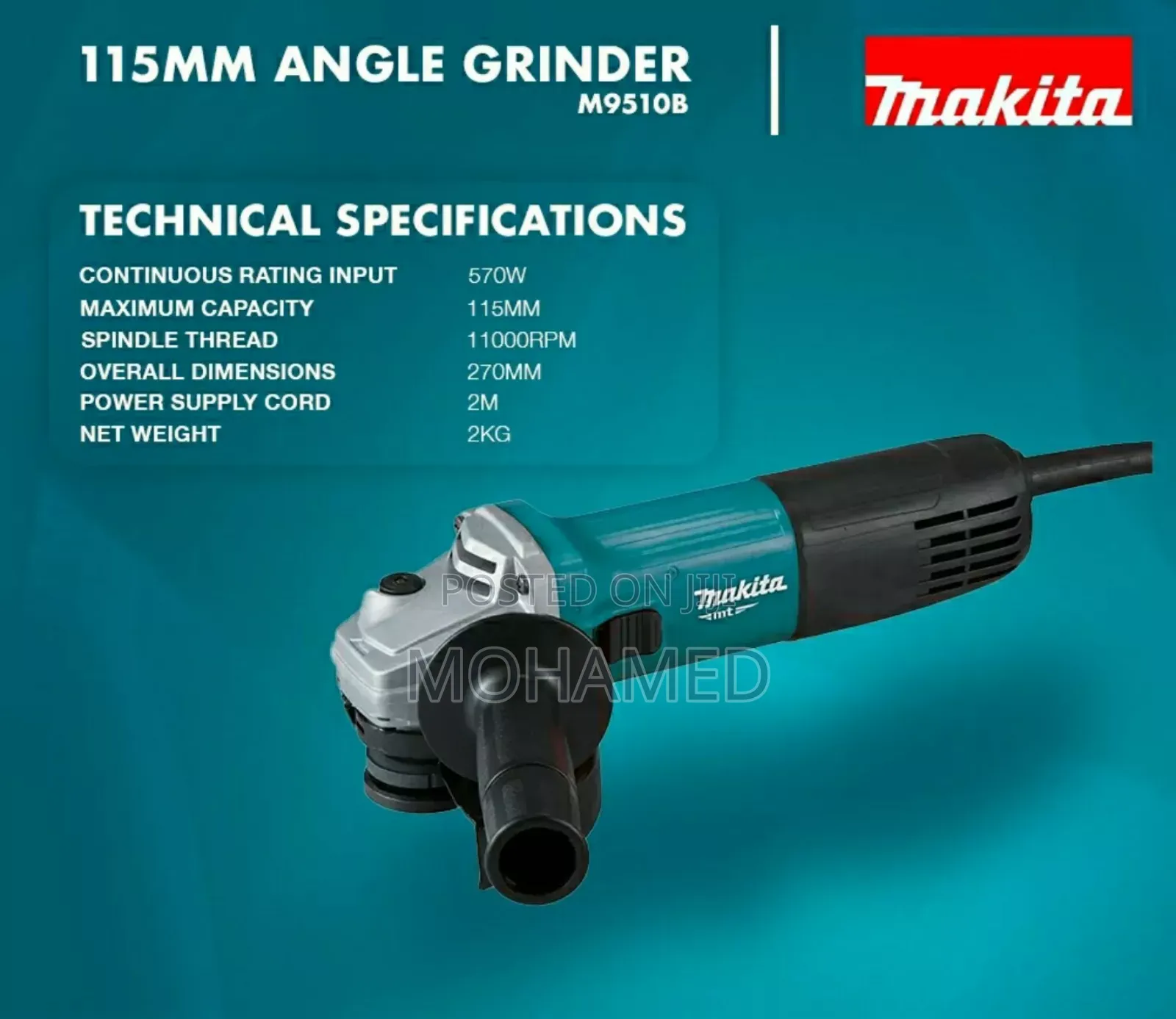 Makita 115m Angle Grinder