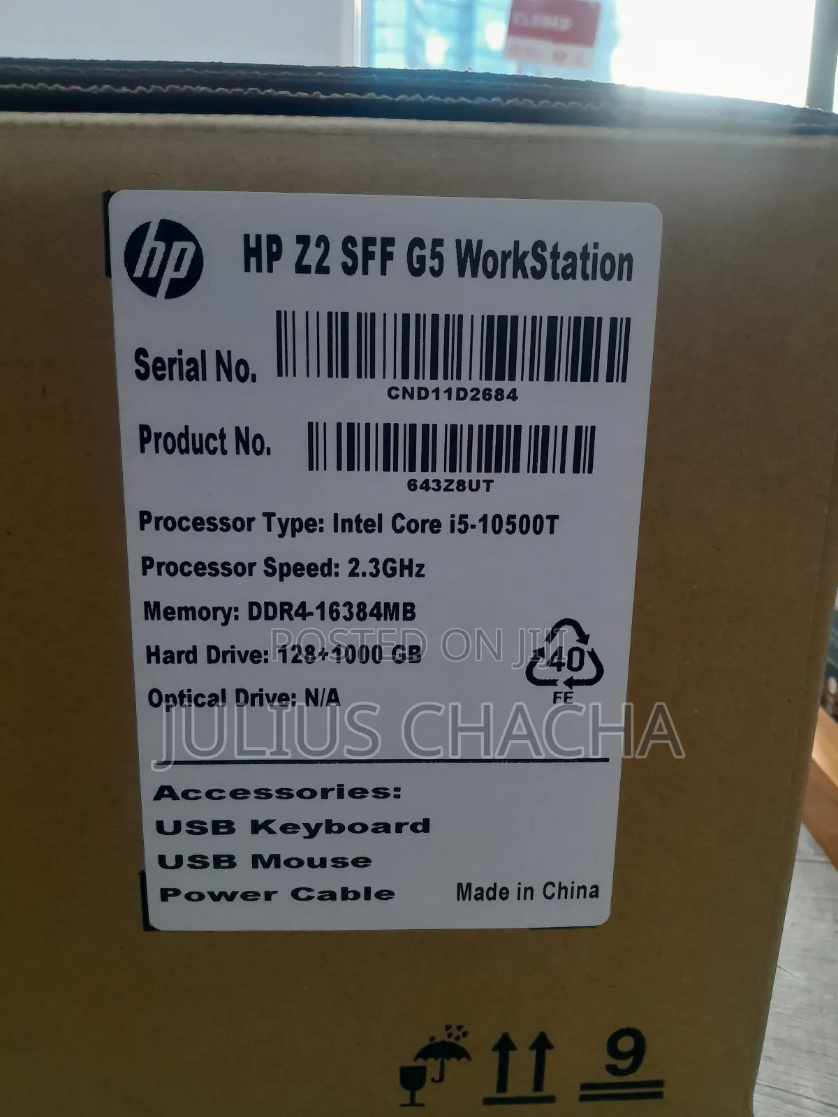 New Desktop Computer HP Z2 G5 SFF 16GB Intel Core I5 HDD+SSD 1T