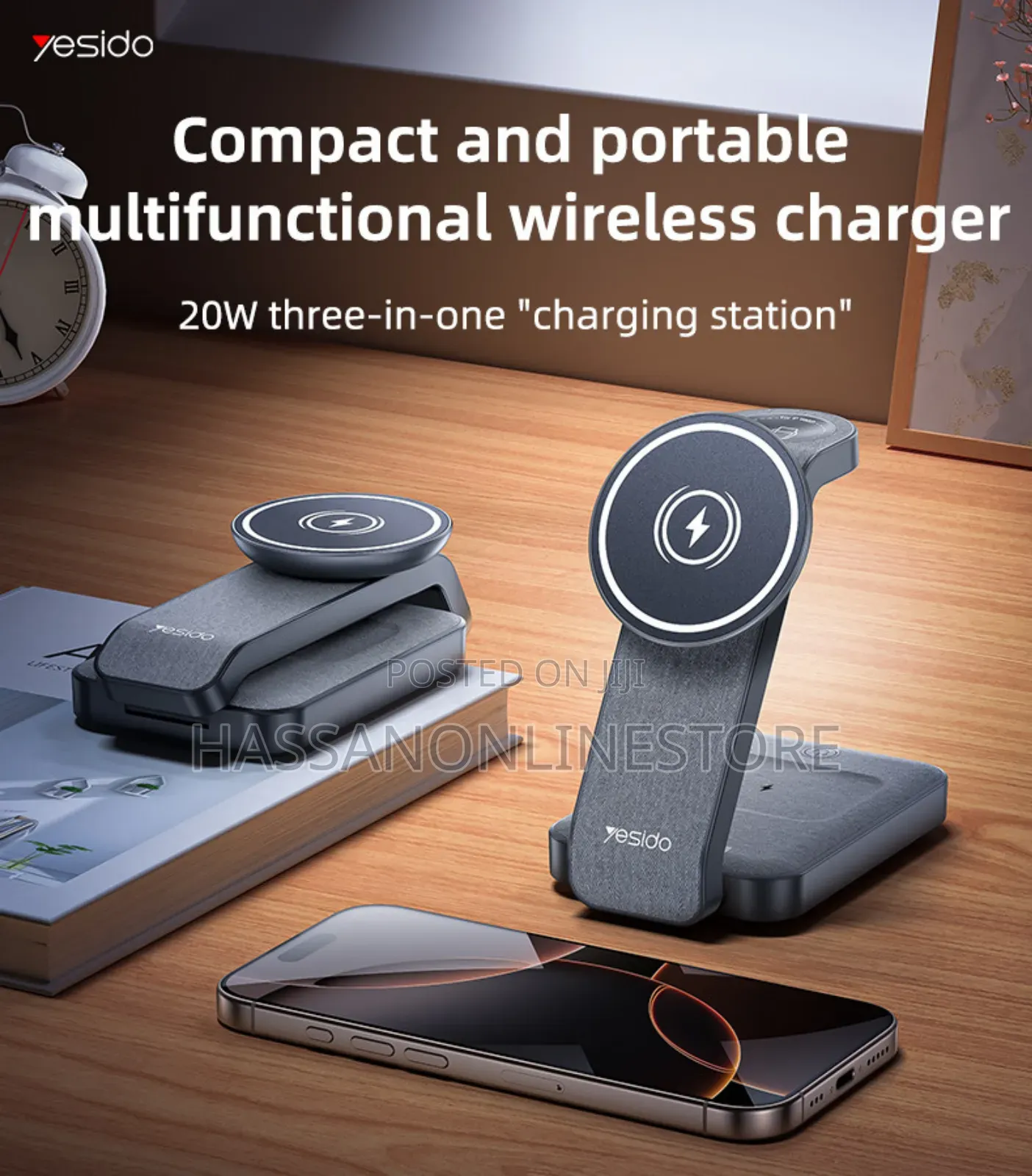 Yesido Ds26 Foldable Charging Stand With Night Light