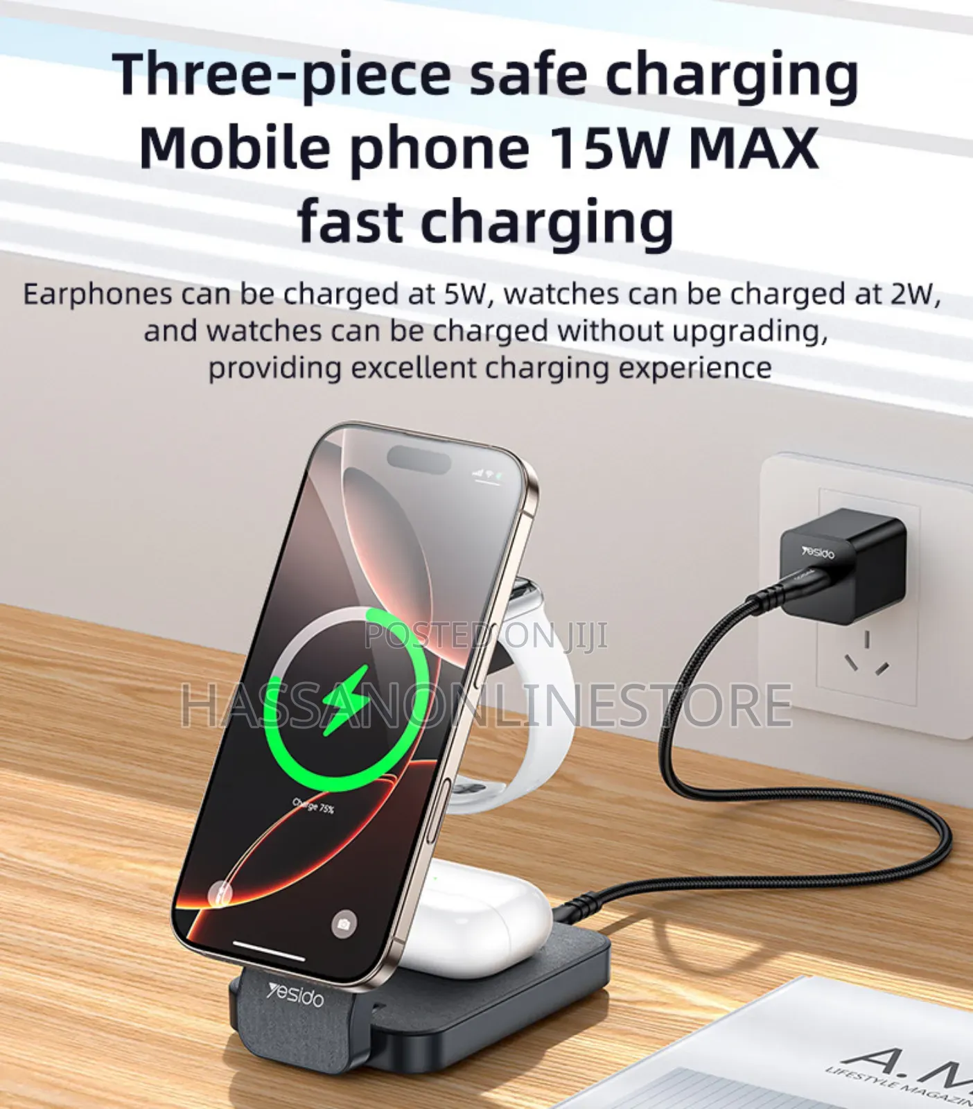 Yesido Ds26 Foldable Charging Stand With Night Light