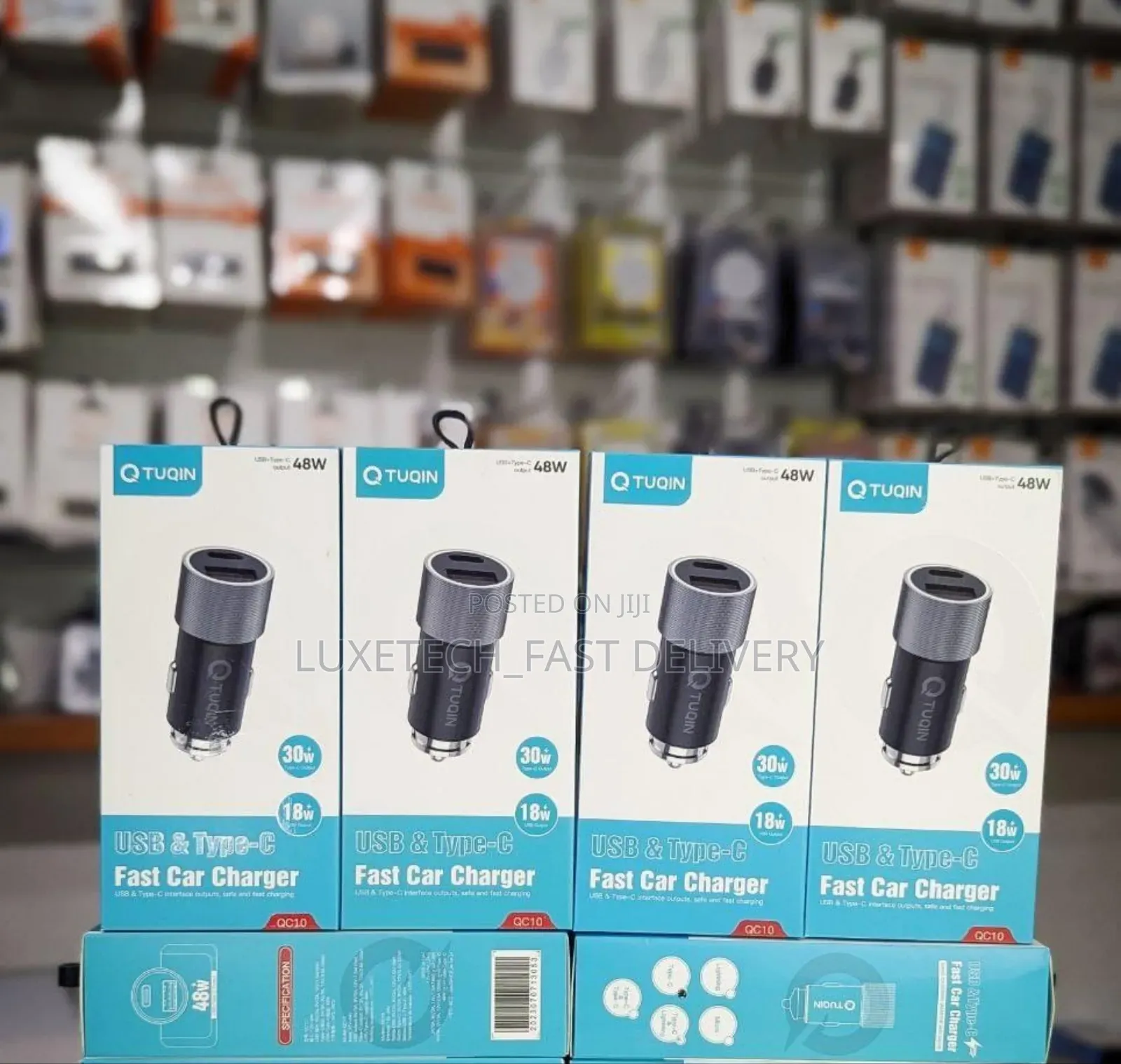 Car Fast Chargers With Usb and Type-C Ports