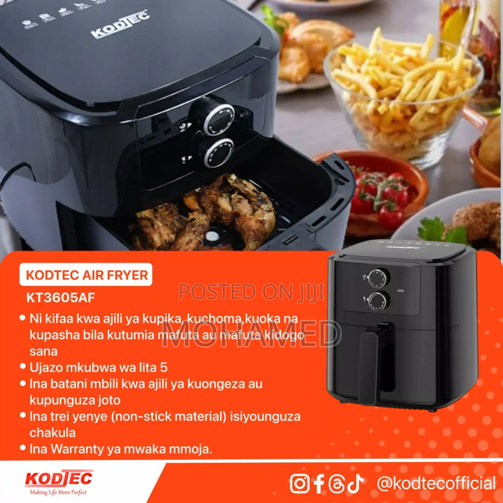Kodtec Air Fryer Lita 5
