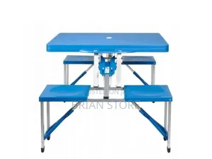 Foldable Camping Picnic Table With Benches