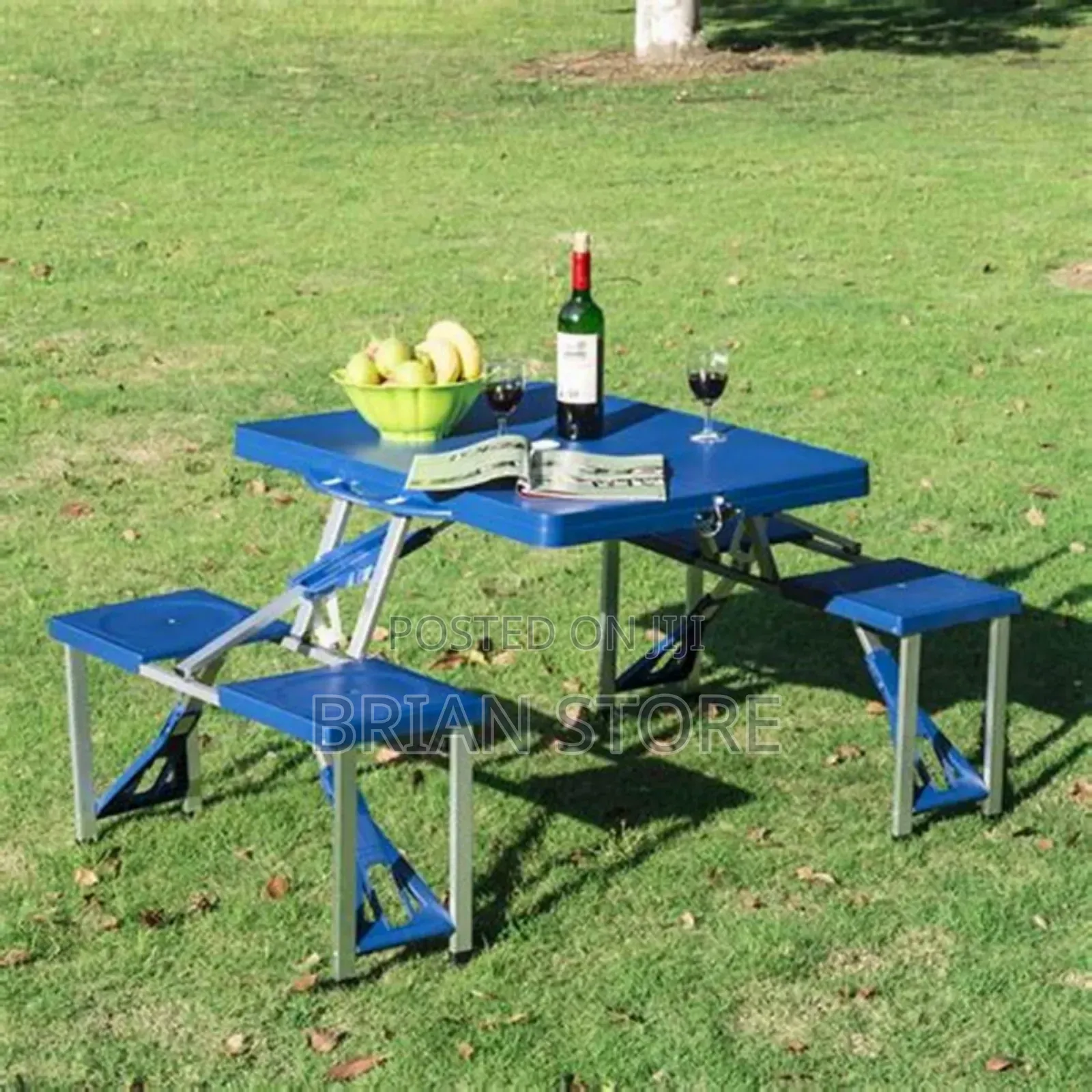 Foldable Camping Picnic Table With Benches