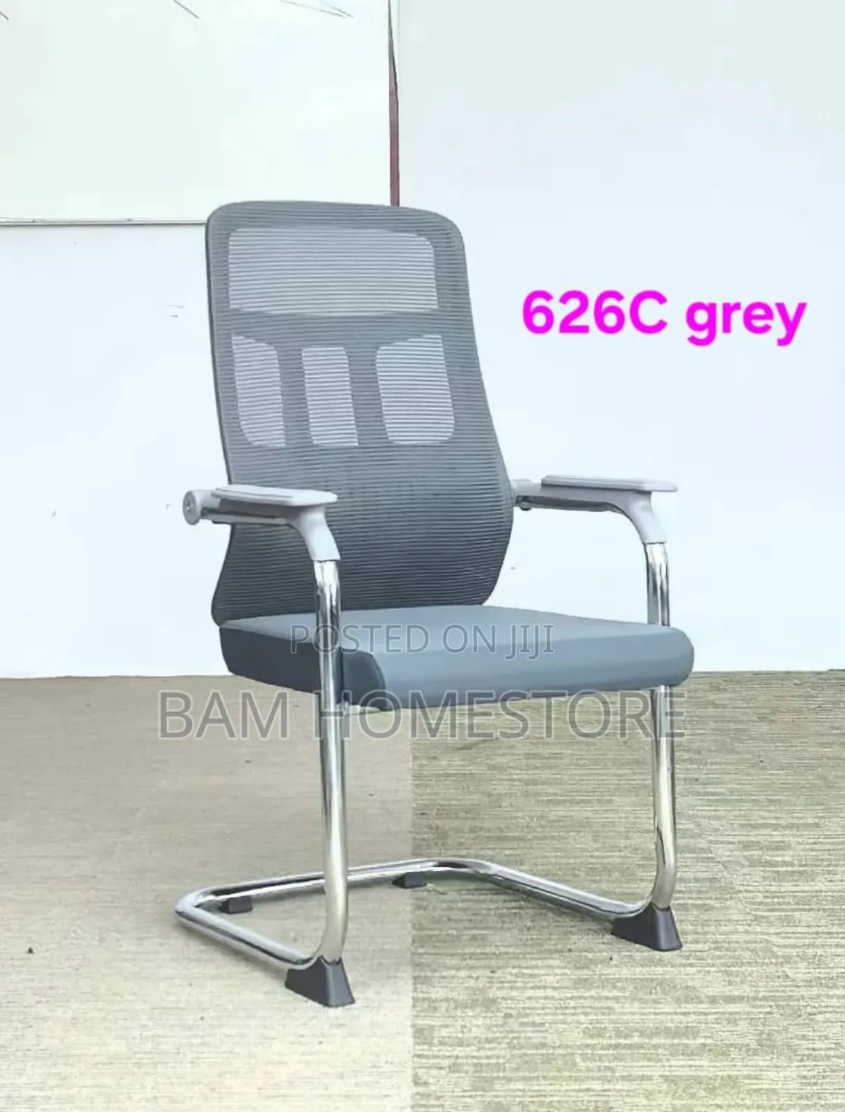 Metal Frame Office Chair With Armrest