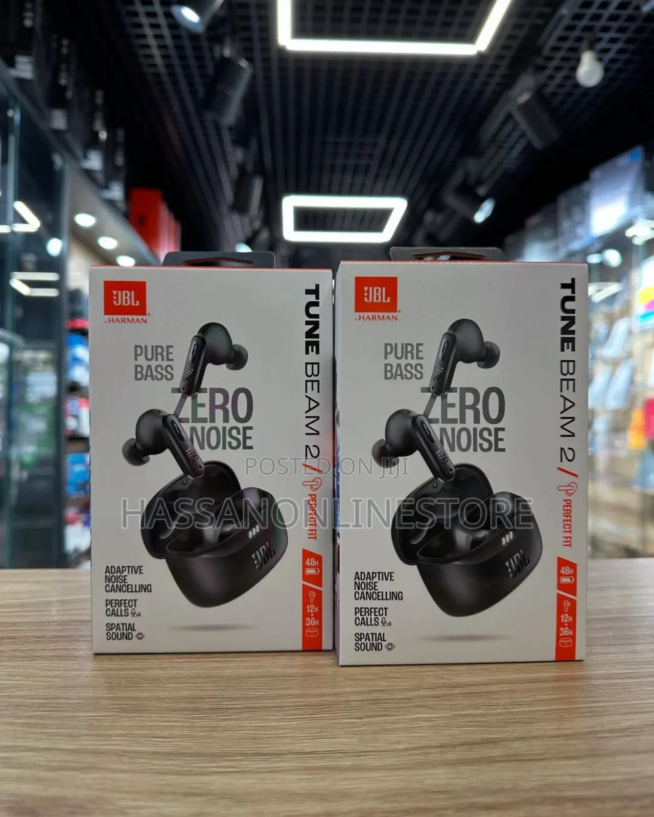 JBL Tune Beam 2 True Wireless Noise Cancelling Earbuds - Black