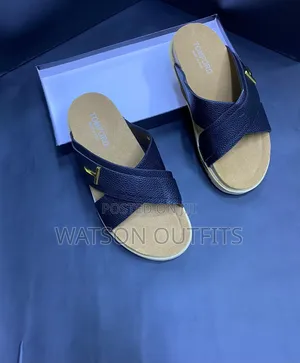 Men's or Male Pure and Grade One Leather Materials Sandals