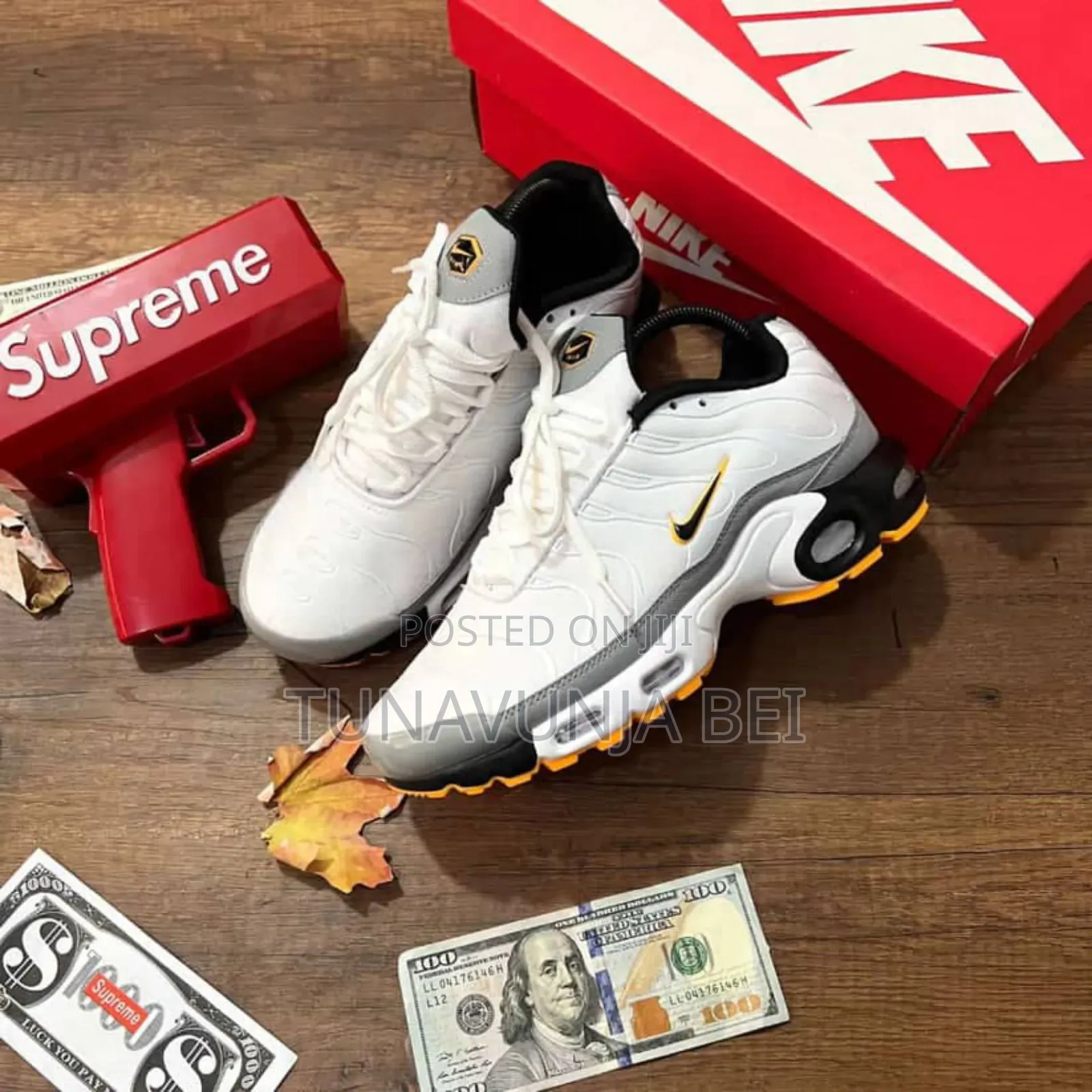 White Yellow Nike Airmax  Plus