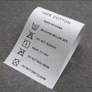 Care Label, Wash Care Labels for Garments