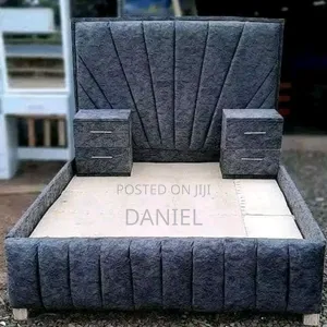 Bedsofa With Two Bedsides Gray Color