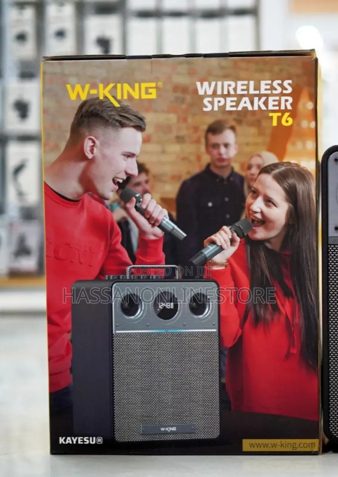 W King T6 Karaoke Wireless Speaker With 2 Microphones