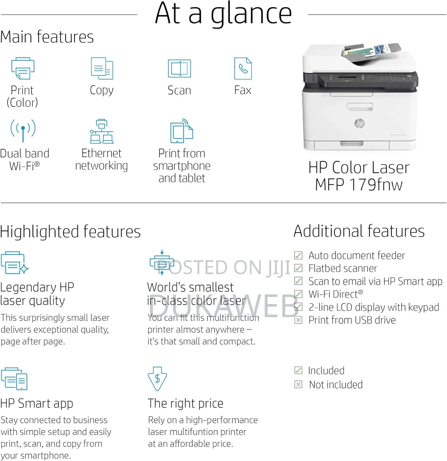 Hp MFP Color Printer 179 FNW