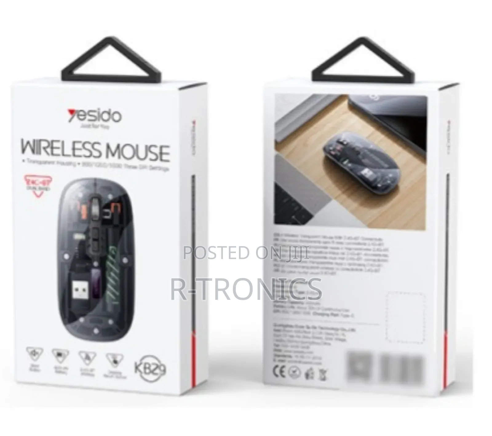 Kb29 Mute Button Dual-Mode Transparent Wireless Mouse
