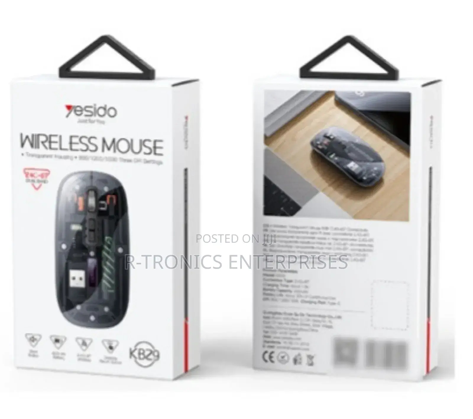 Kb29 Mute Button Dual-Mode Transparent Wireless Mouse