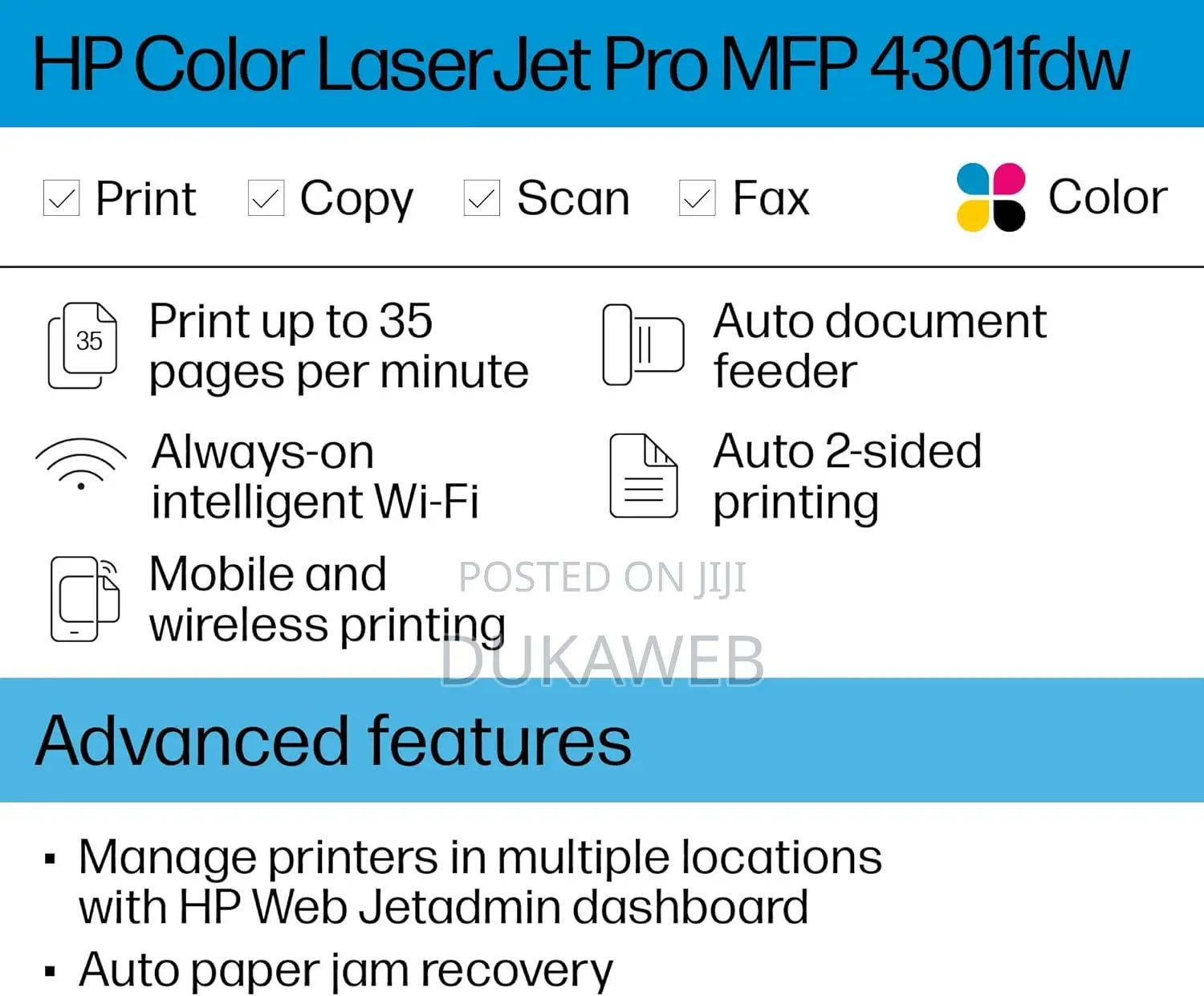 Hp Color Laserjet Pro Mfp 4301fdw