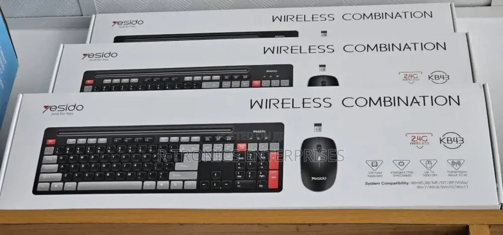 Yesido Kb43 Wireless Keyboard and Mouse Combo