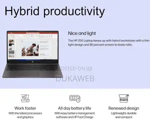 New Laptop HP 250 G10 8GB Intel Core I5 SSD 512GB
