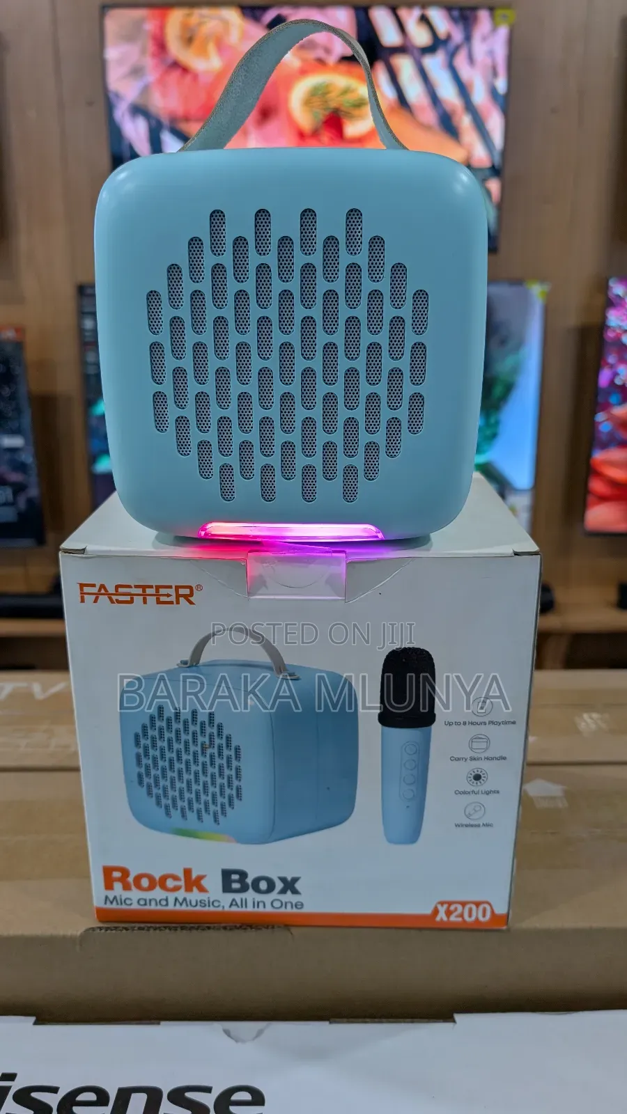 Faster Rock Box Mic and Music