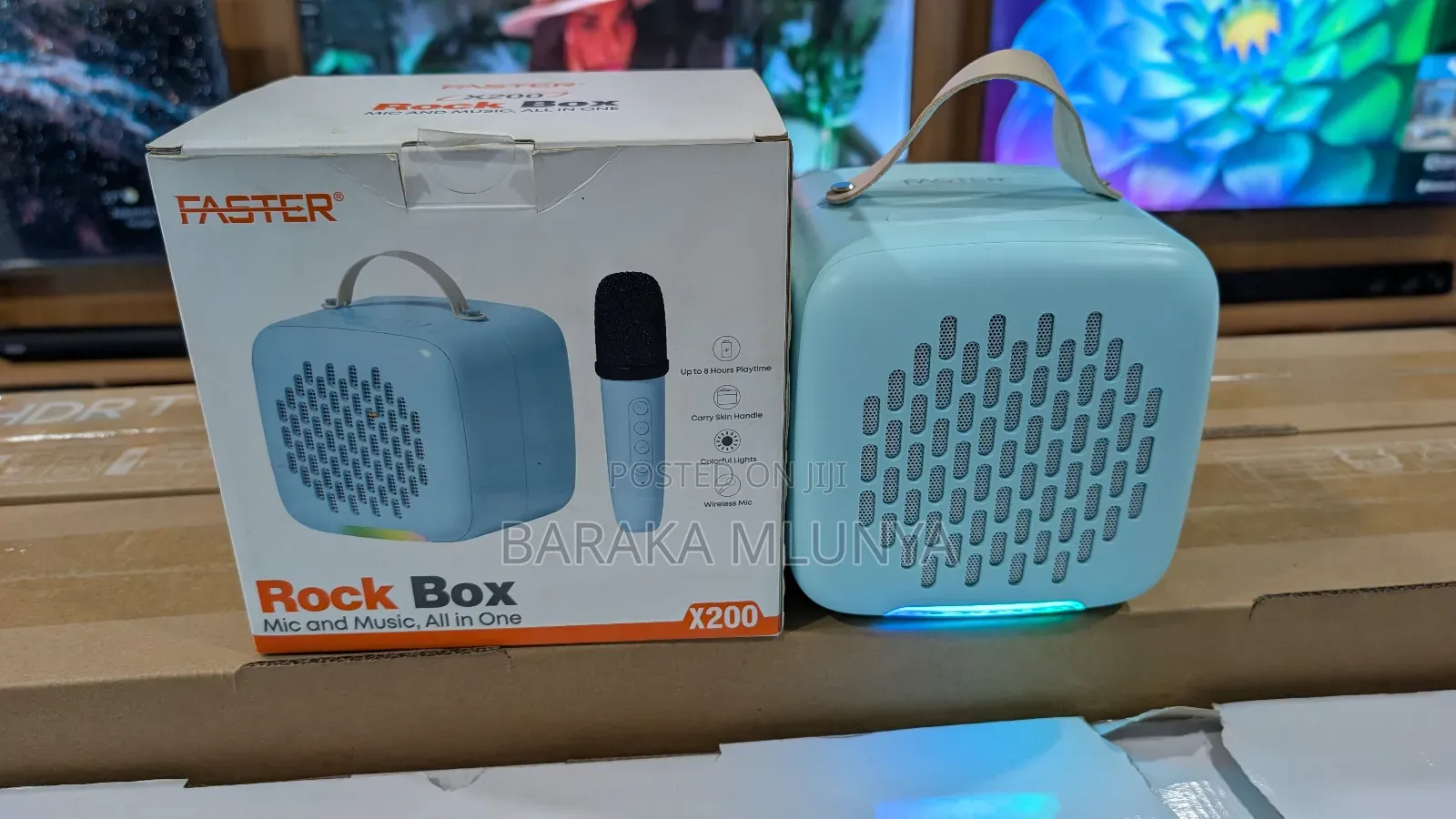 Faster Rock Box Mic and Music