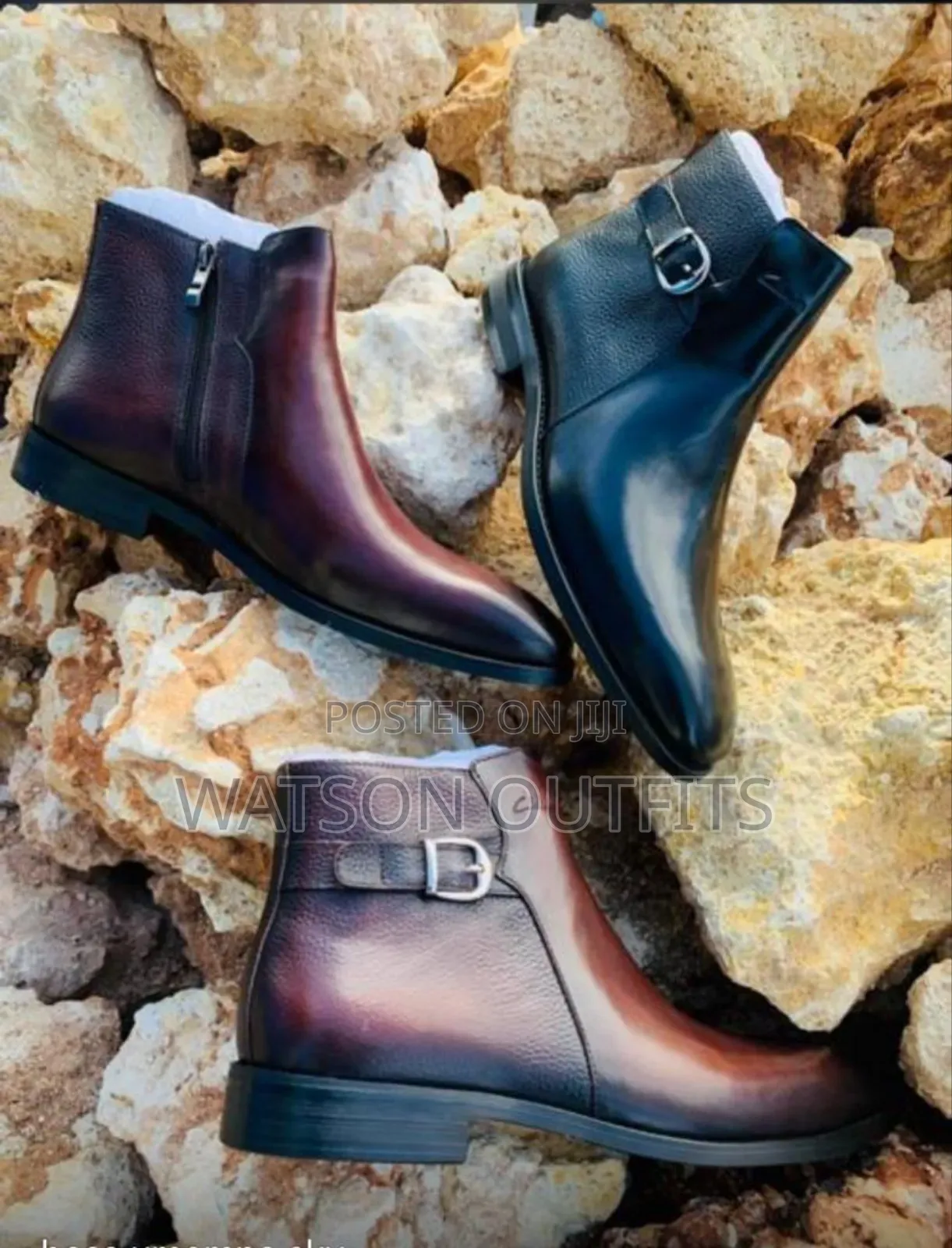 Boots Official With Side Buckles and Zipper