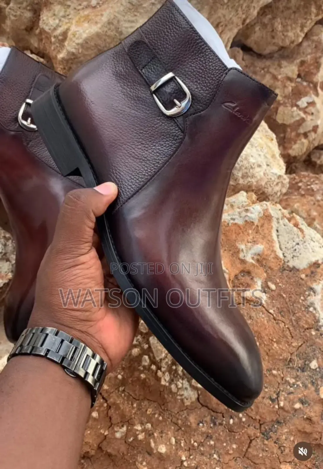 Boots Official With Side Buckles and Zipper