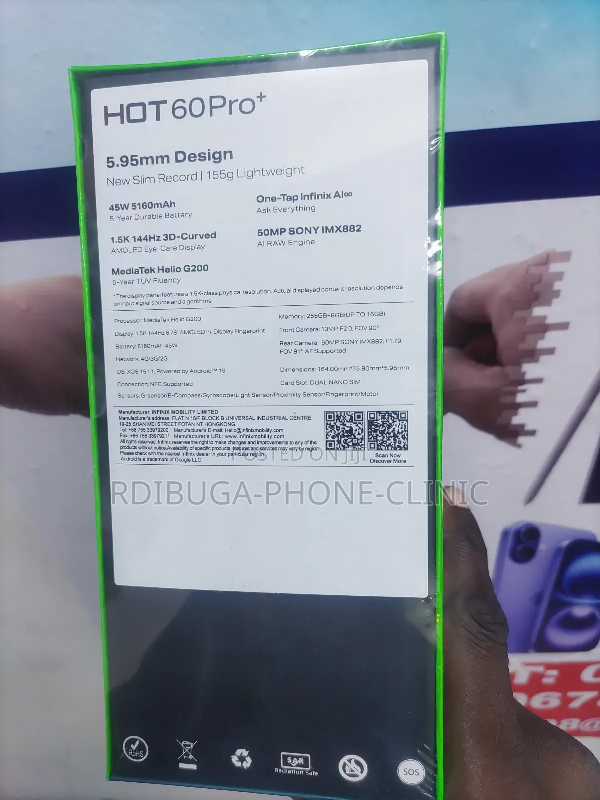New Infinix Hot 60 Pro+ 128 GB Black