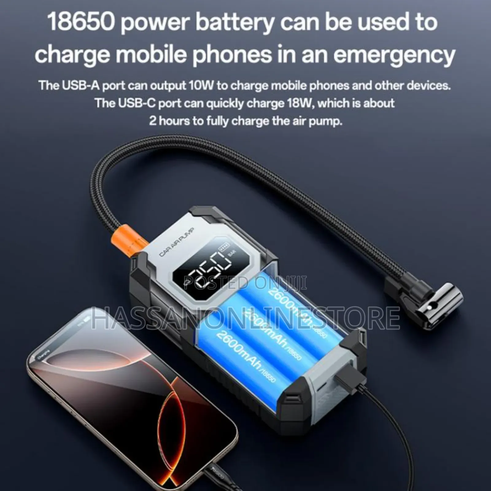 Yesido Vc12 7800mah Multi-Function Car Tire Inflator