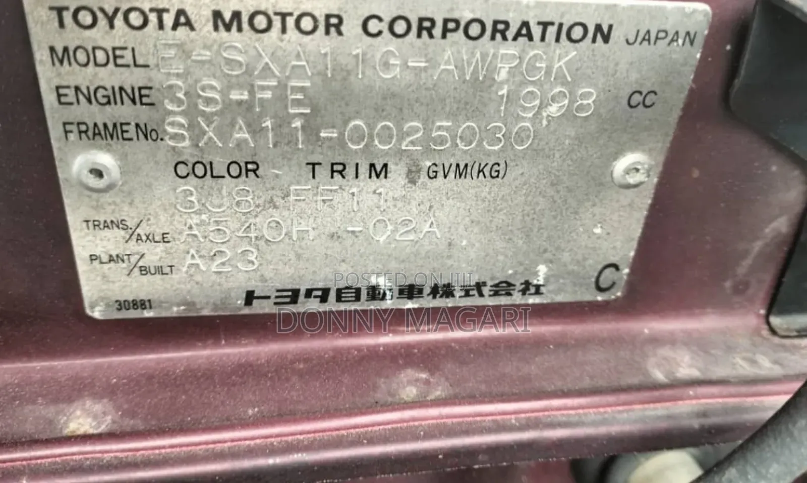 Toyota RAV4 1999 Red