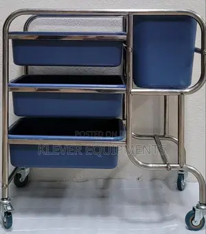 Stainless Steel Restaurant Cart With 2 Buckets
