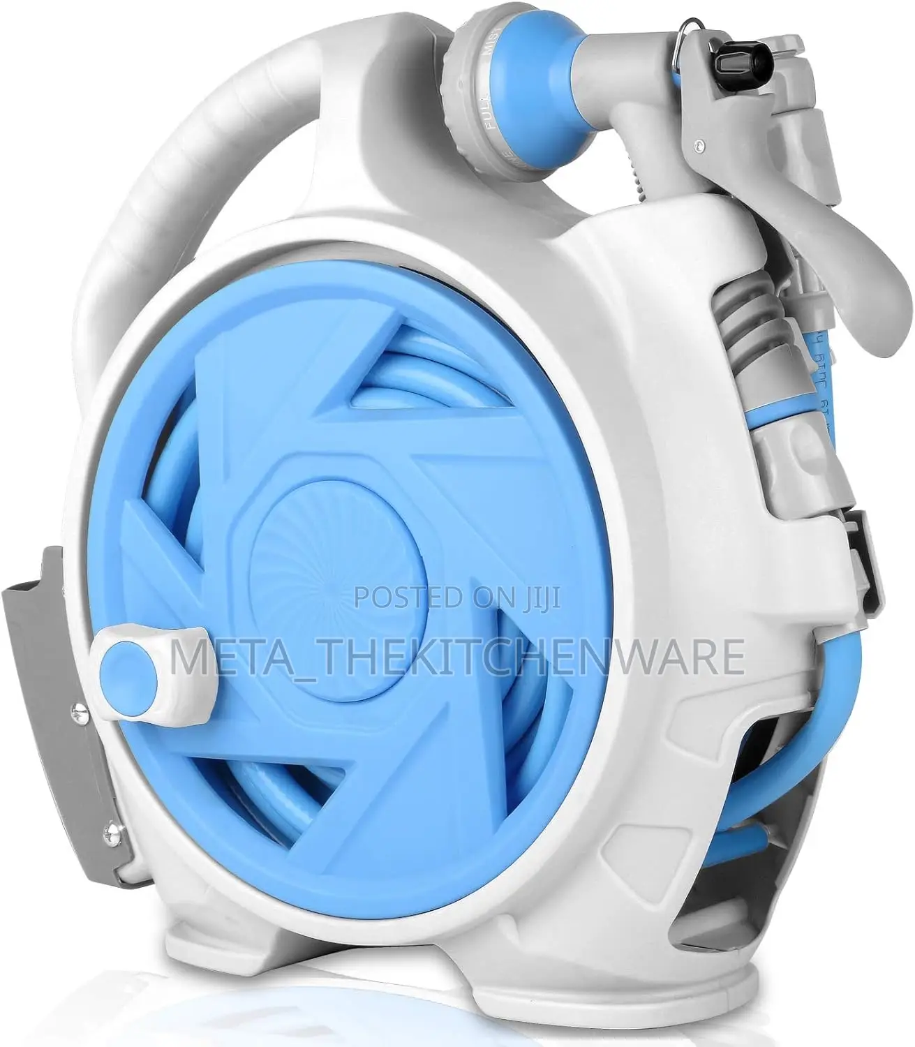 Portable Wall Mount Retractable Garden Hose Reel 50 Ft (15m)