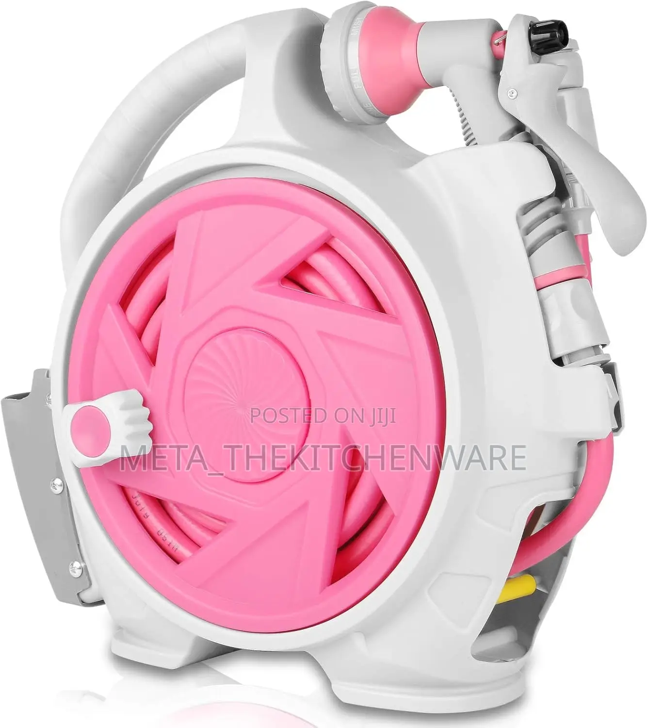 Portable Wall Mount Retractable Garden Hose Reel 50 Ft (15m)