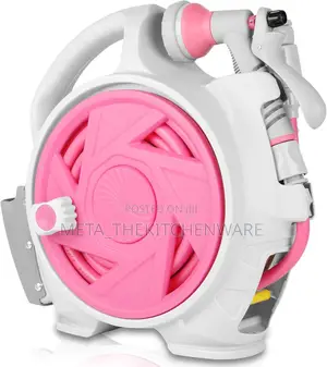 Portable Wall Mount Retractable Garden Hose Reel 50 Ft (15m)