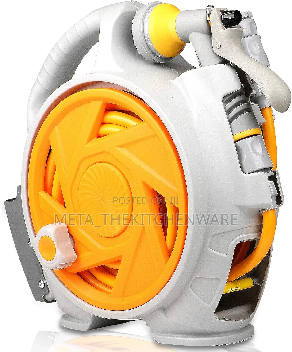 Portable Wall Mount Retractable Garden Hose Reel 50 Ft (15m)