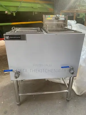 Photo - Commercial Electric Dual Deep Fryer 28l