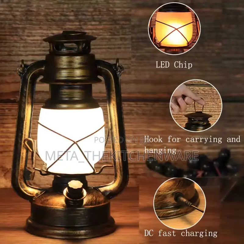 Rechargeable Lantern Lamp 36cm Height 3 Light Mode