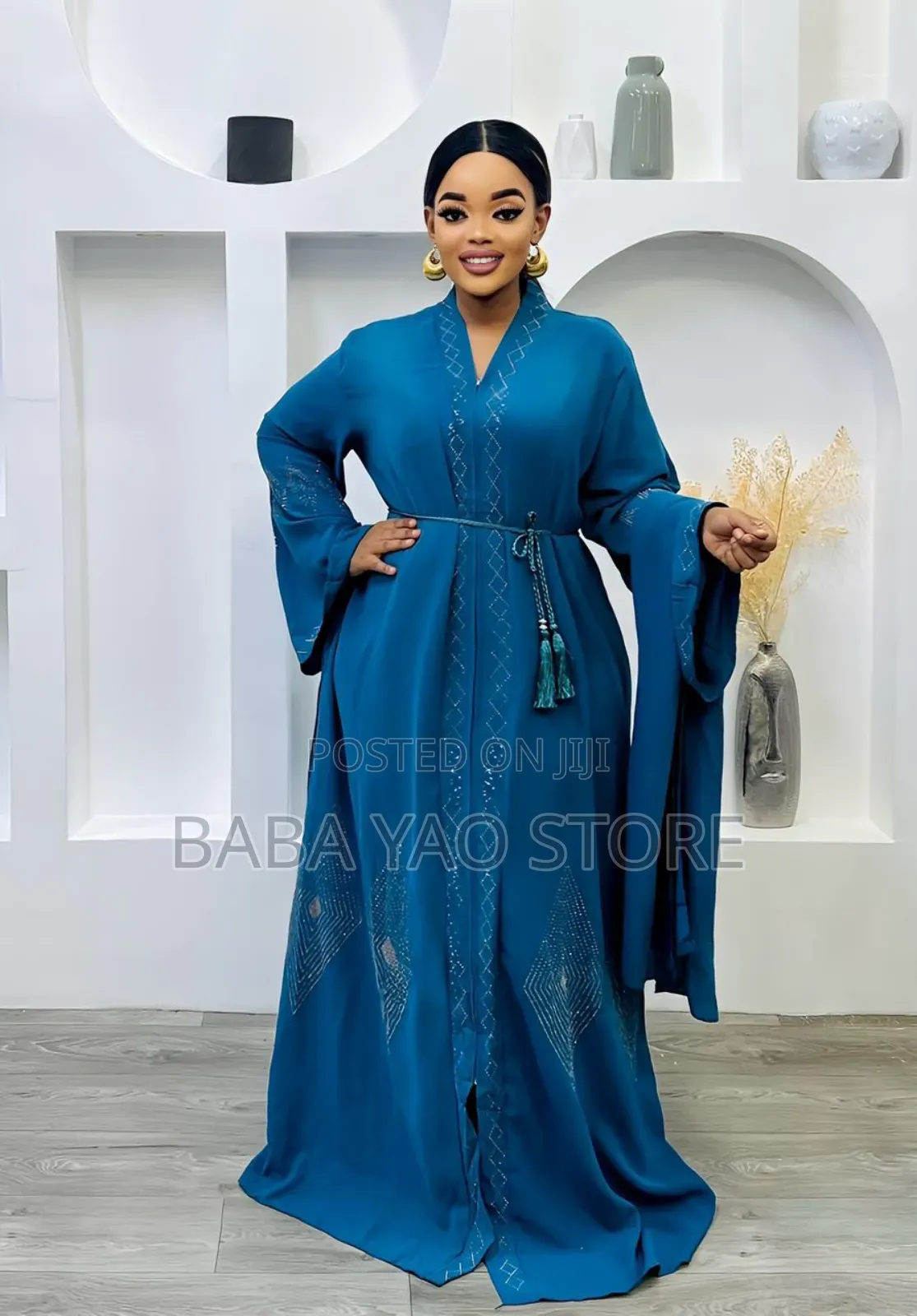 Women's Arab Style High-Grade Long-Sleeved High-Waist Dress