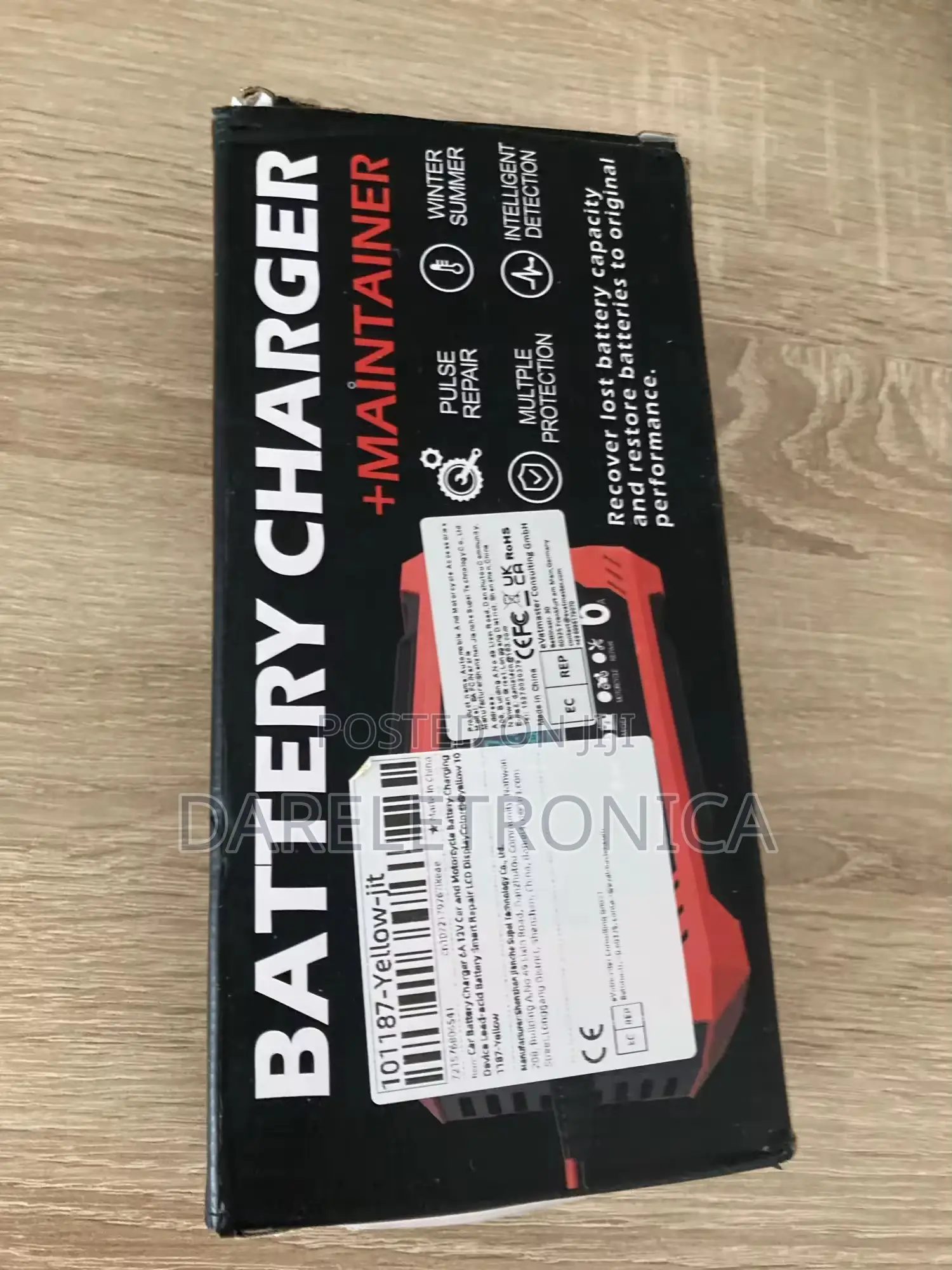 Battery Charger 6a 12v for Cars, Motorcycle, and Other Bttry