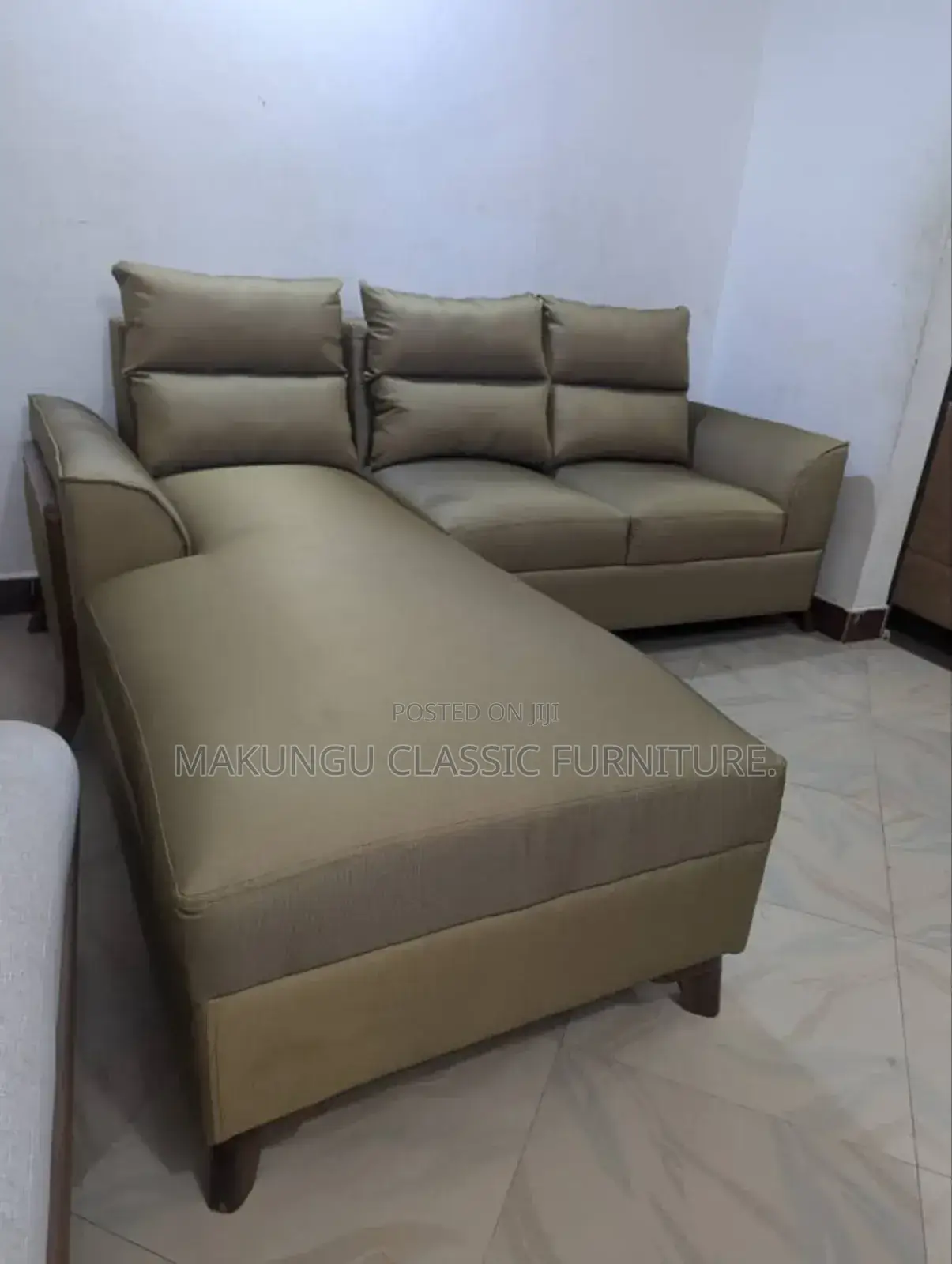 L Shaped Sofa La Half Leather Seats 5