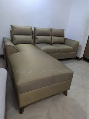 L Shaped Sofa La Half Leather Seats 5