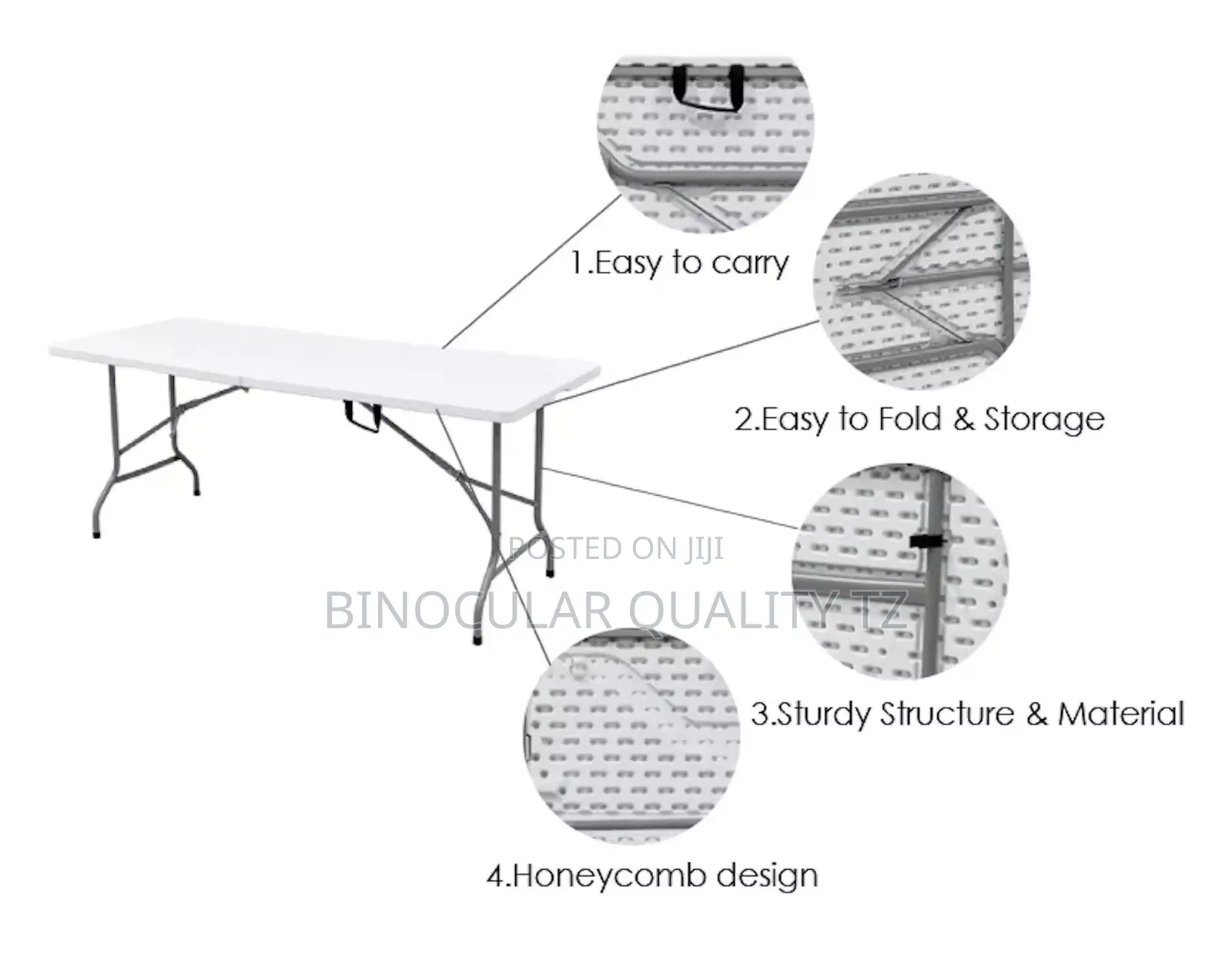 Portable Folding Table Cm180 74cm 74cm