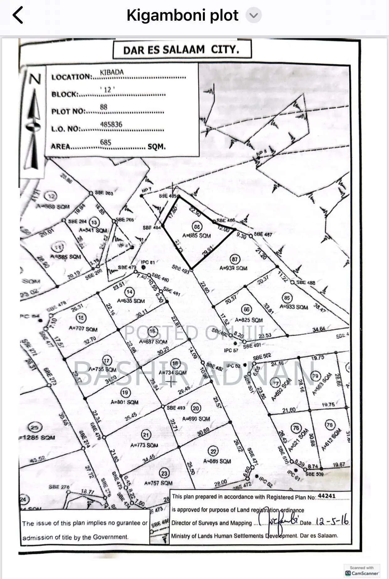 Kigamboni Kibada Plot 300 Metres Kutoka Barabara Kuu.