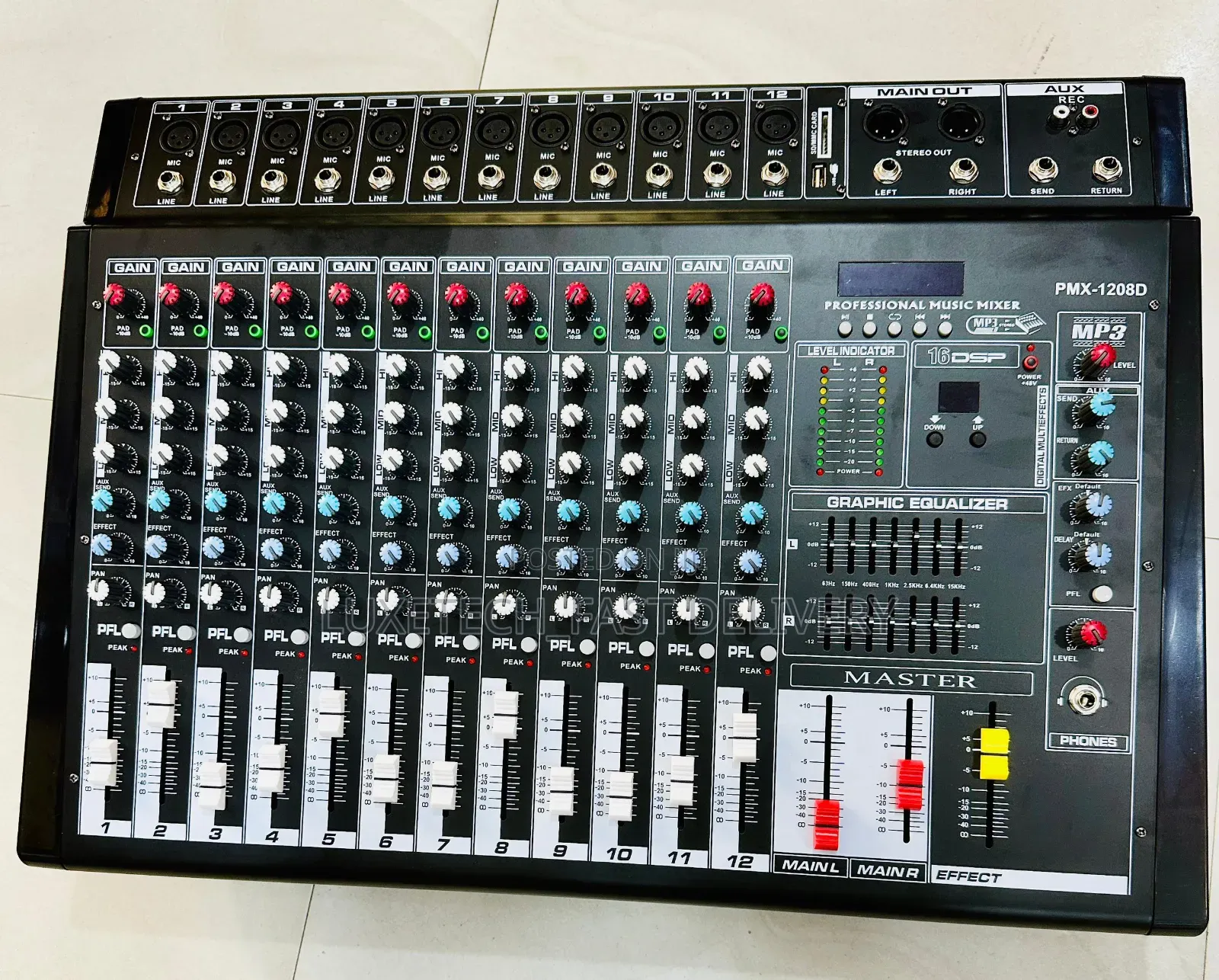 PMX-1208d Professional Music Mixer 12-Channel